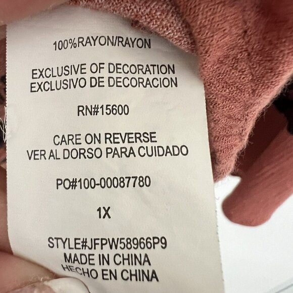 Mason & belle Caseey BOHEMIAN Tassel peasant Top BLOUSE size 1X - Picture 9 of 11